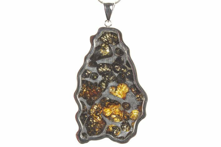 Sericho Pallasite Meteorite Pendant - Kenya #364126